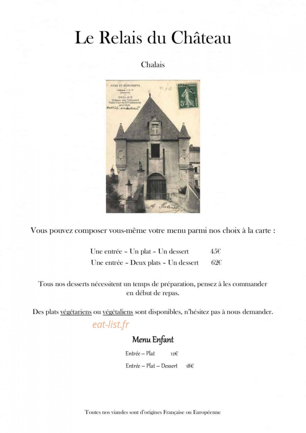 Le Relais du Château — carte page 2
