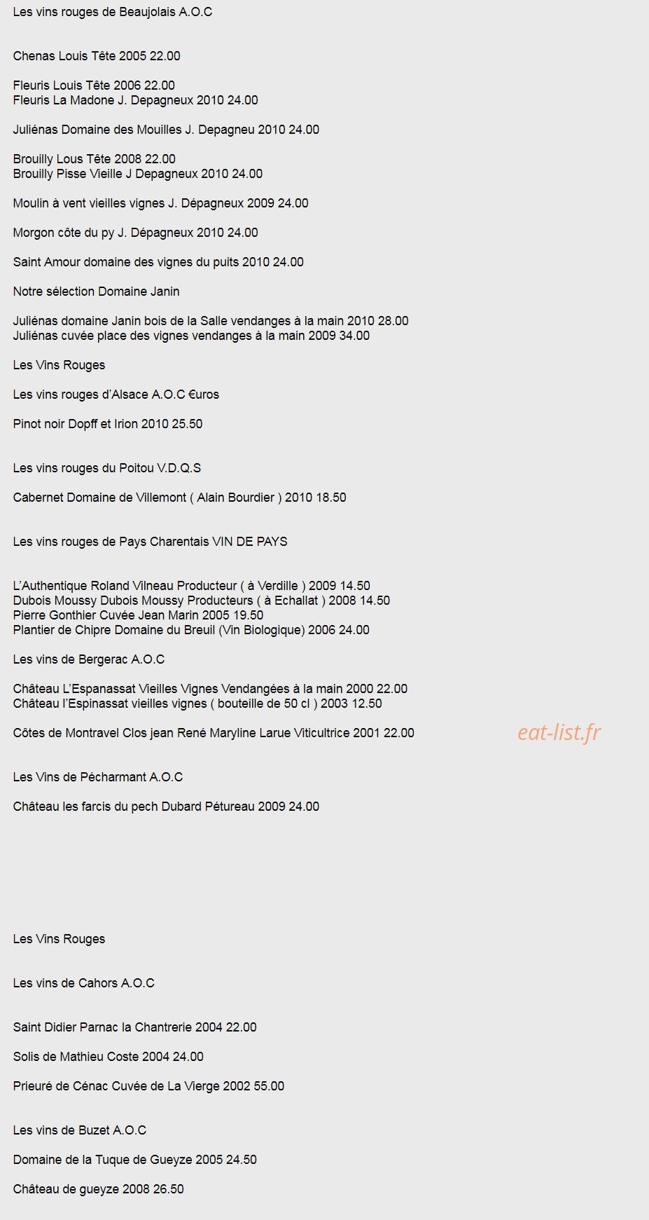 Le Cheval Blanc — carte page 7