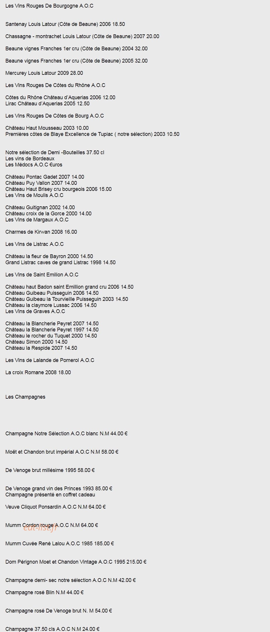 Le Cheval Blanc — carte page 13