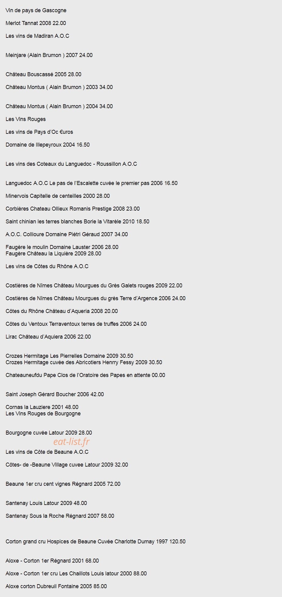 Le Cheval Blanc — carte page 8