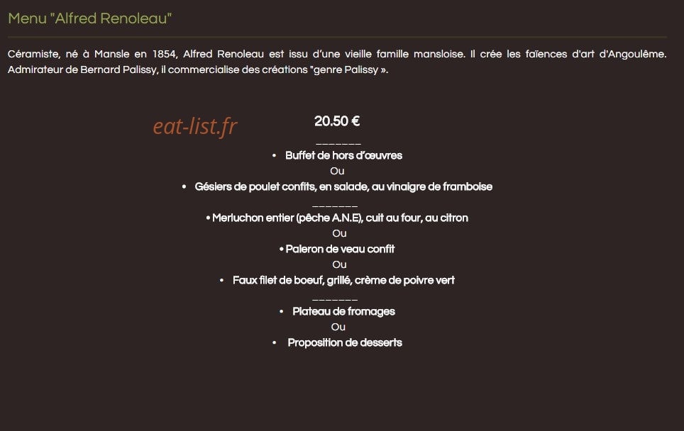 Beau Rivage — carte page 2