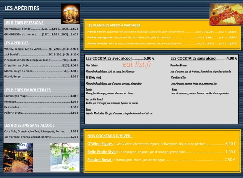 La Belle Etoile — carte page 3