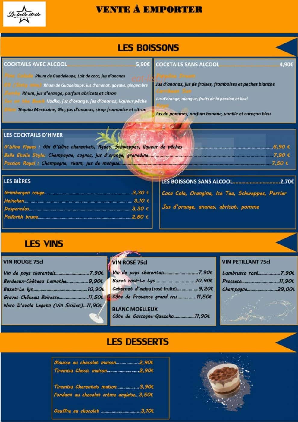 La Belle Etoile — carte page 2