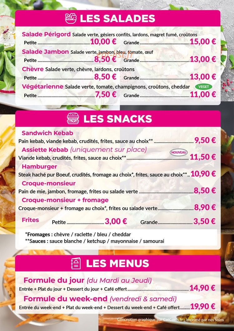 La Fourchette — carte page 2