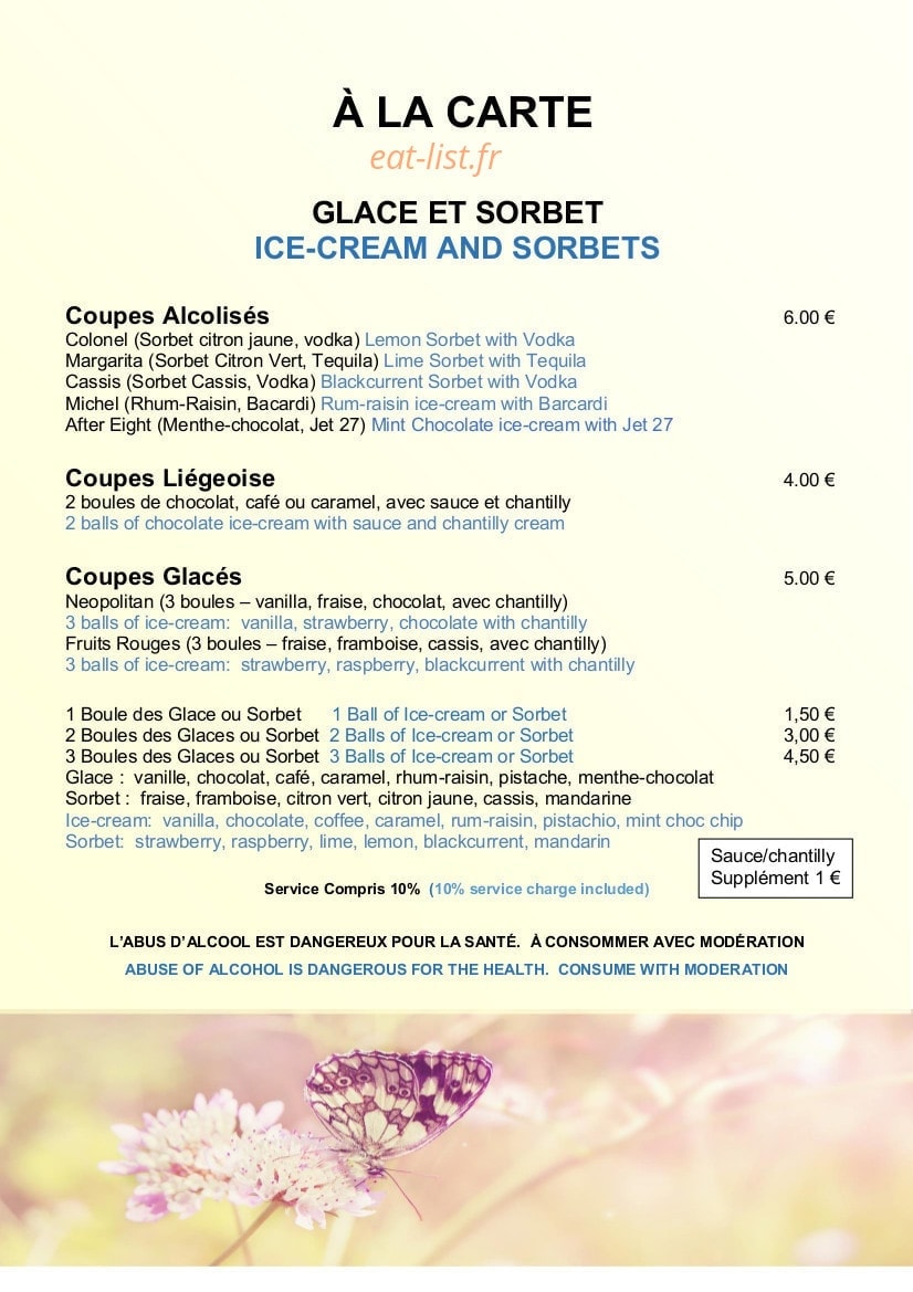 L'Etoile D'Or — carte page 8