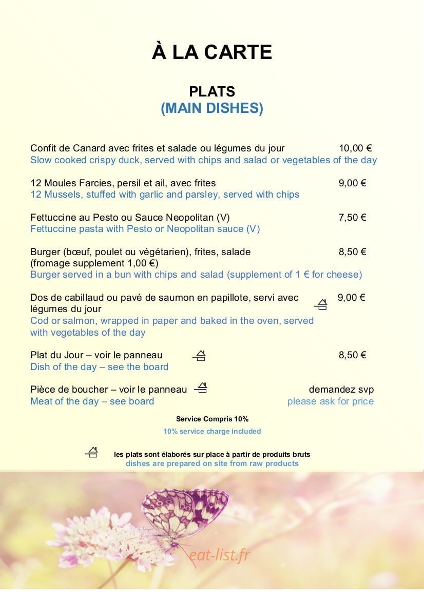 L'Etoile D'Or — carte page 5