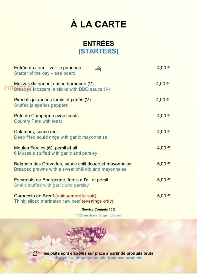 L'Etoile D'Or — carte page 3