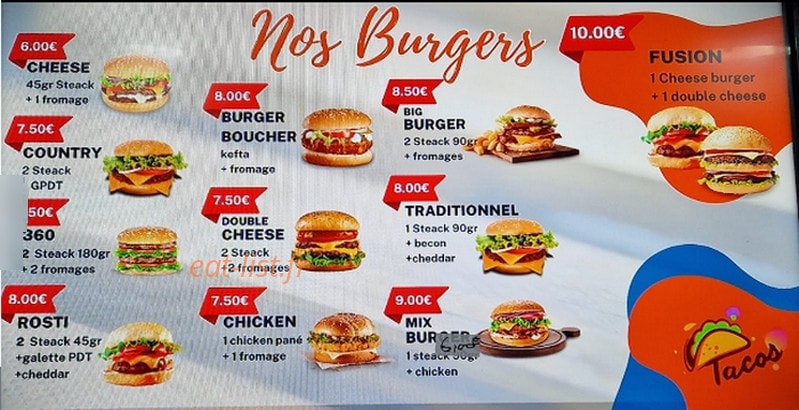 Tacos — carte page 2