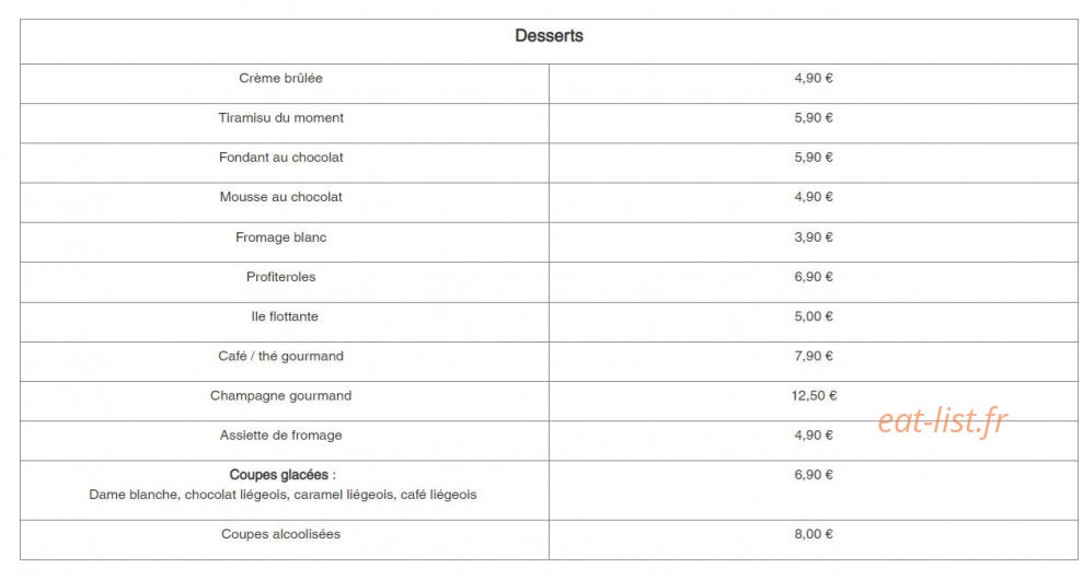 La Brasserie Lucky — carte page 5