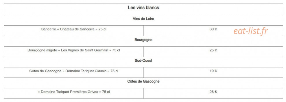 La Brasserie Lucky — carte page 8