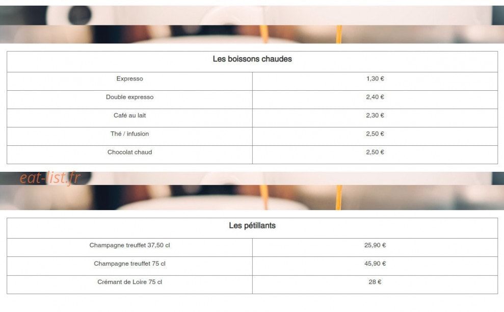 La Brasserie Lucky — carte page 14
