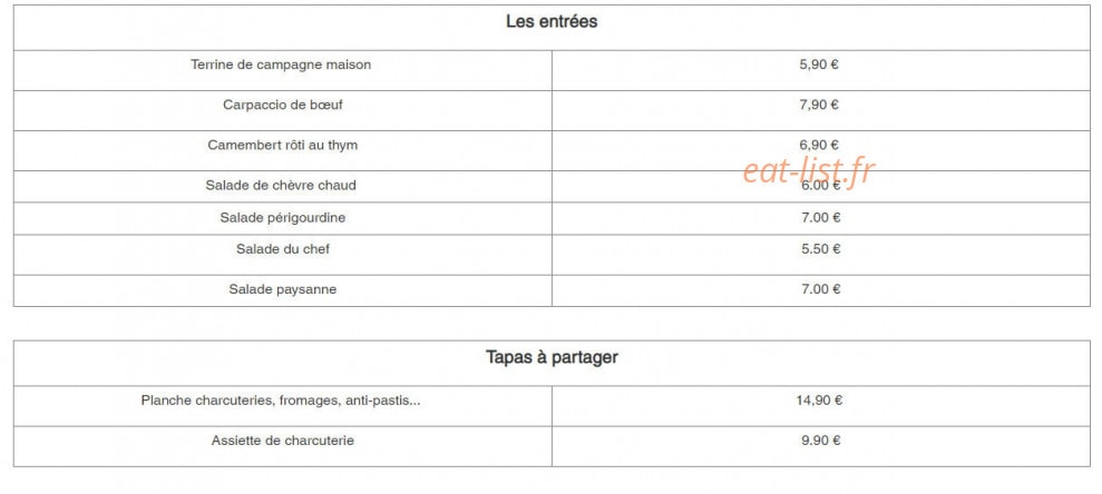La Brasserie Lucky — carte page 4