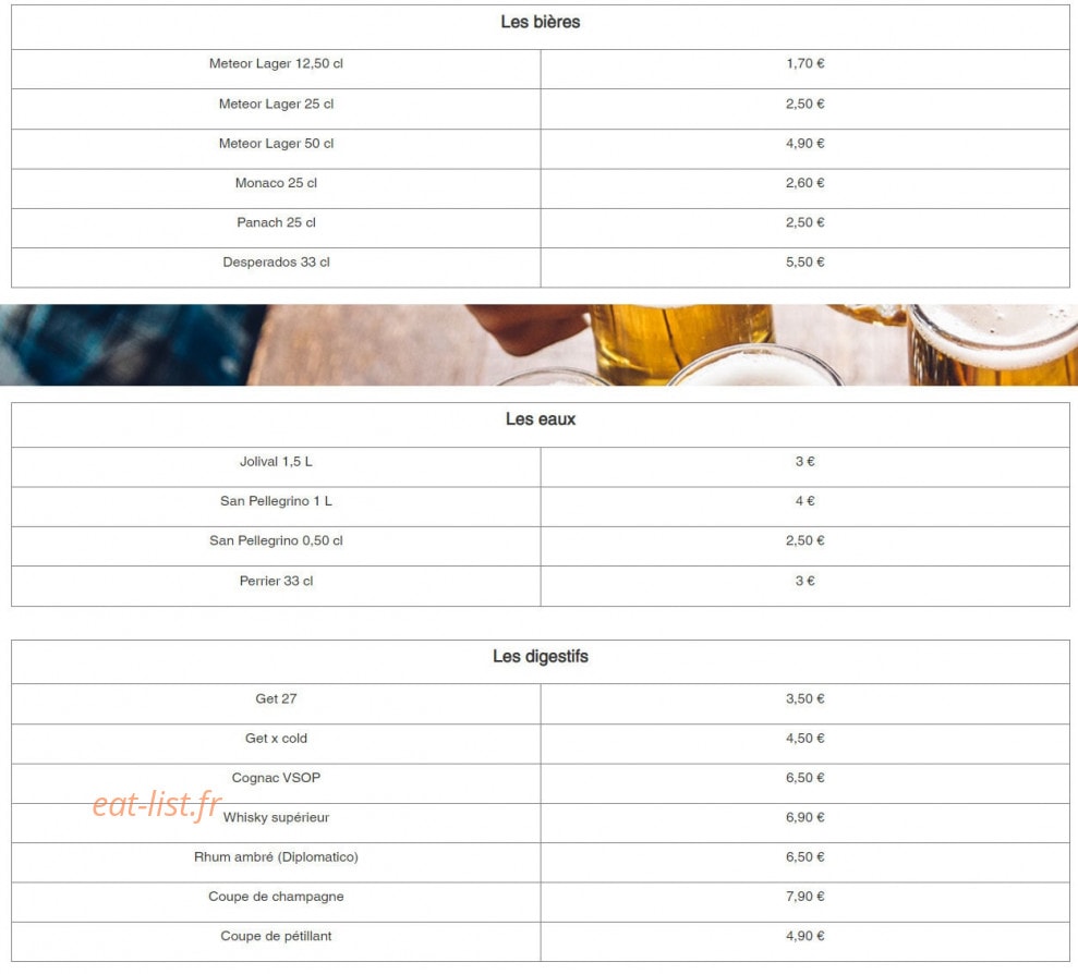 La Brasserie Lucky — carte page 11