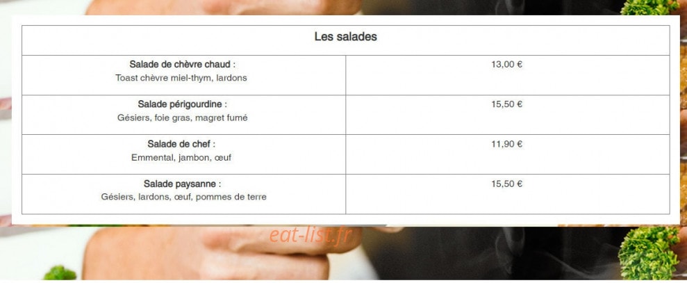 La Brasserie Lucky — carte page 3