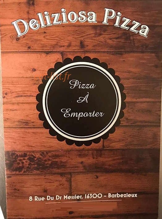 Deliziosa Pizza — carte page 1