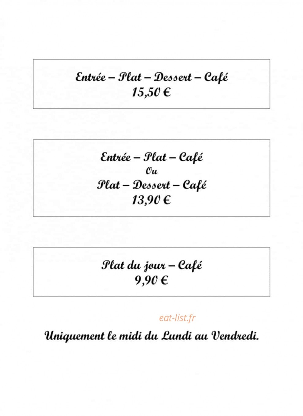 Auberge de la croutelle — carte page 3