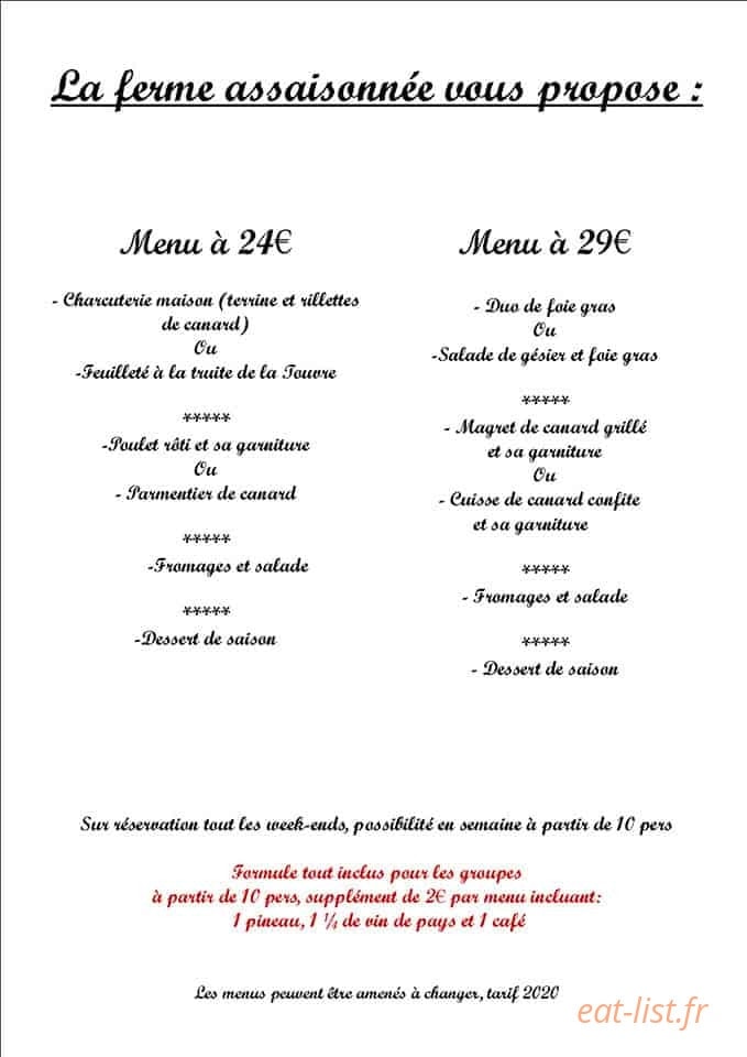 La ferme assaisonnée — carte page 1