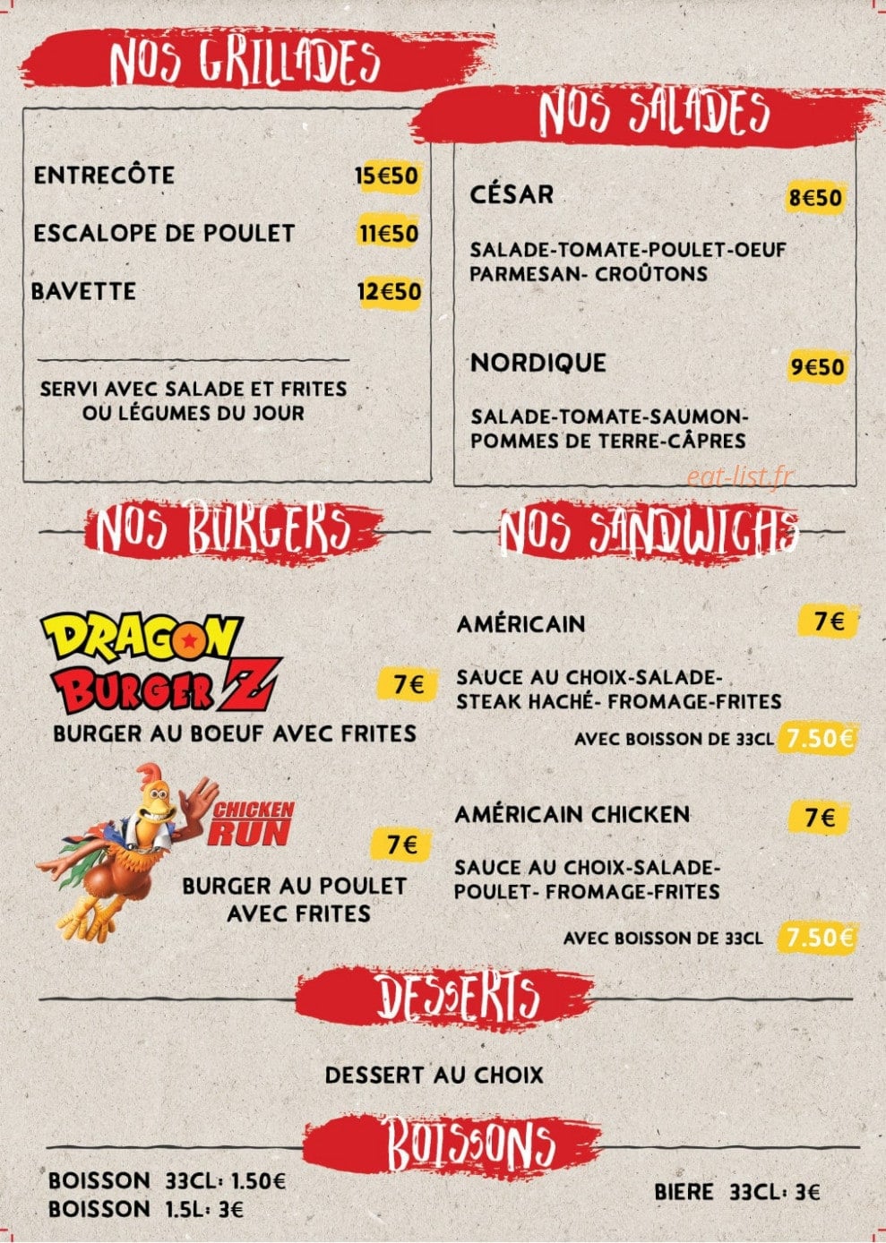 L' entracte — carte page 2