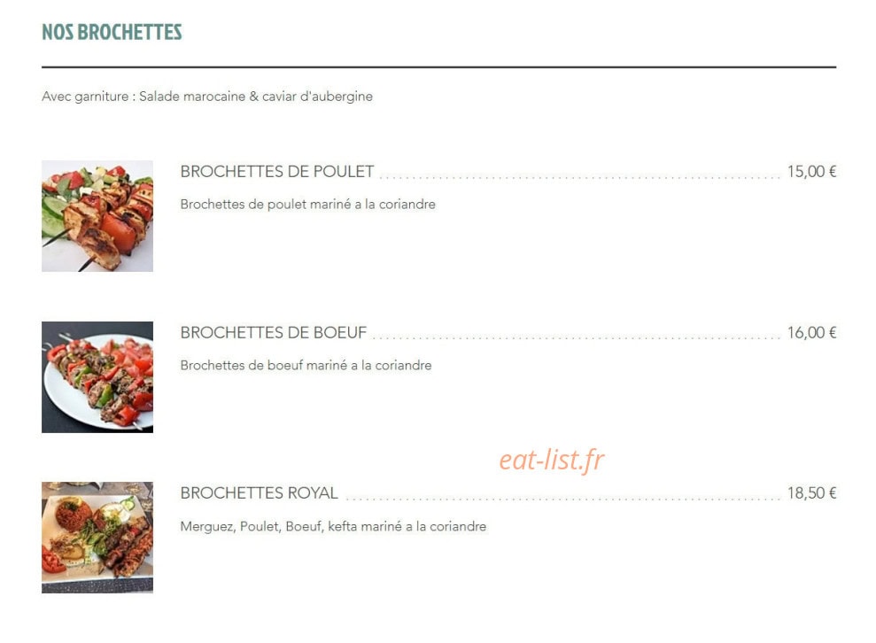 Le Marrakech — carte page 4