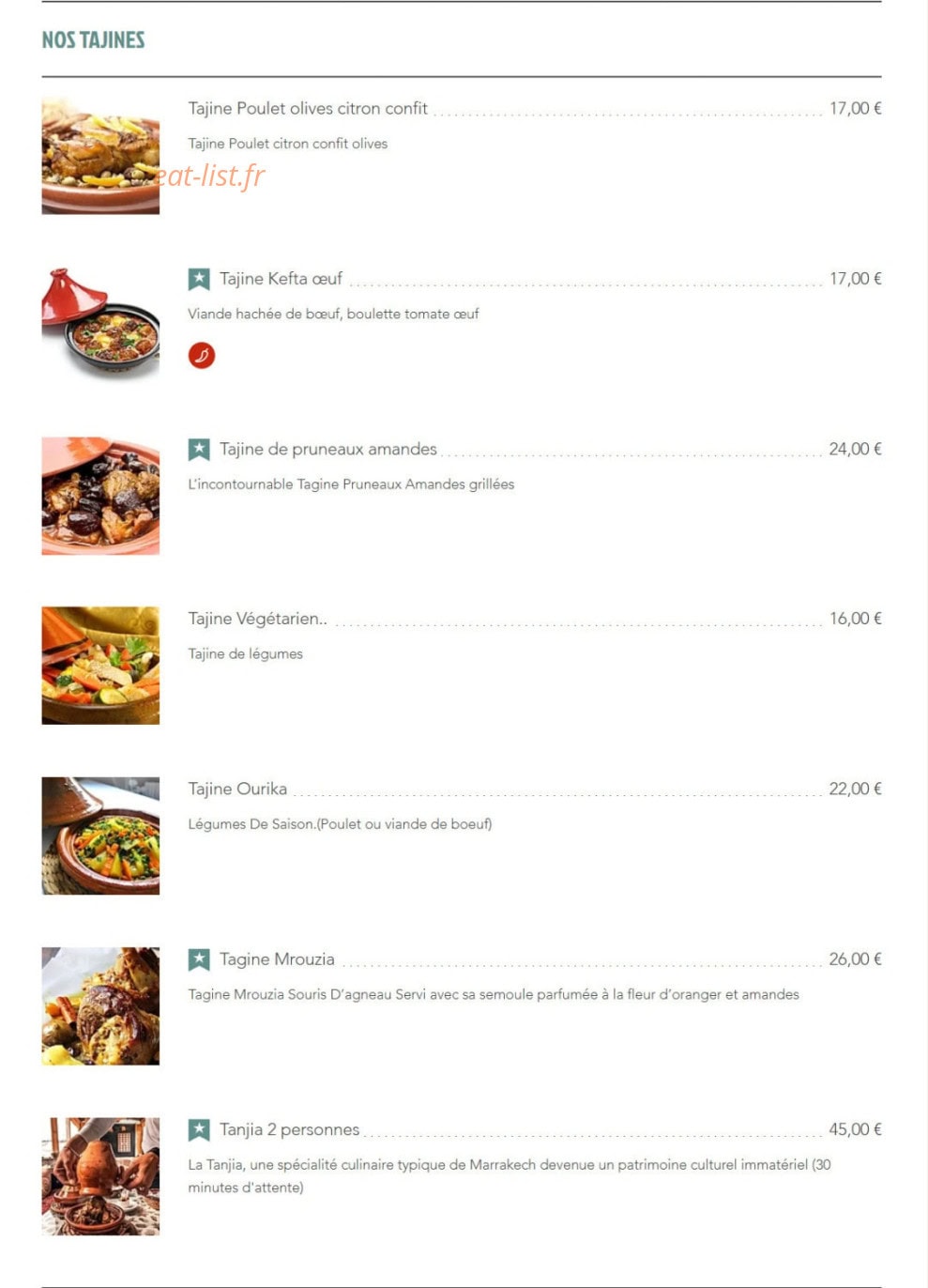 Le Marrakech — carte page 3