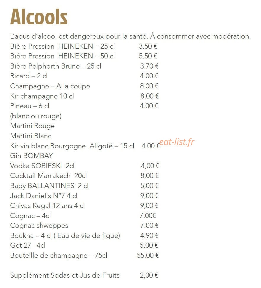 Le Marrakech — carte page 7