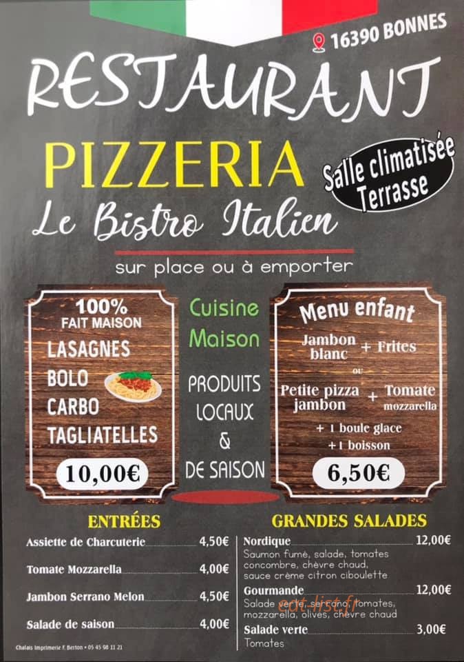 Bistro Italien — carte page 1
