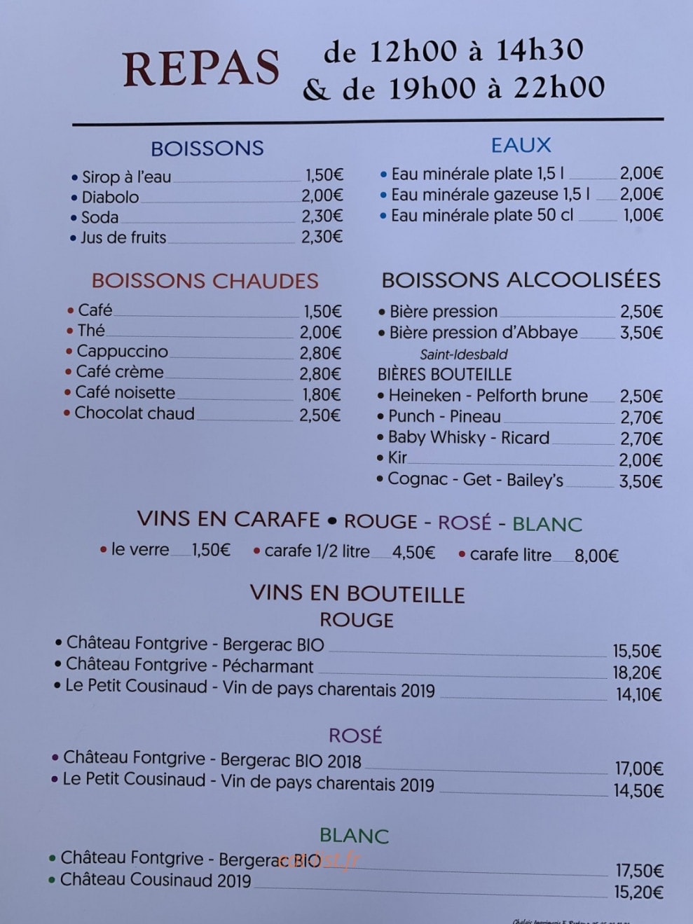 Guinguette de Poltrot — carte page 1