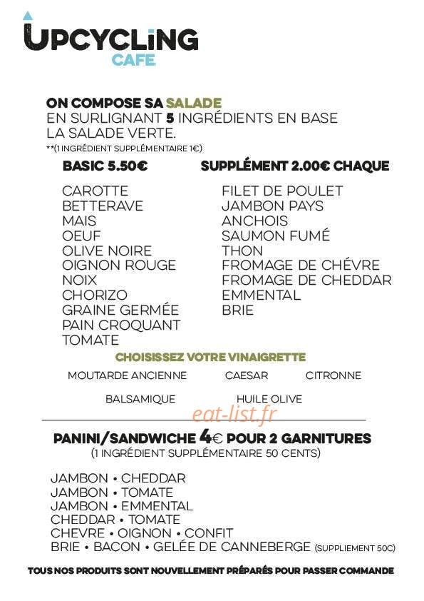 upcyclingcafe — carte page 1