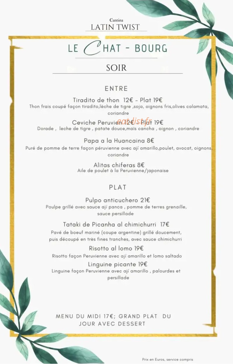 Le Chat Bourg — carte page 1