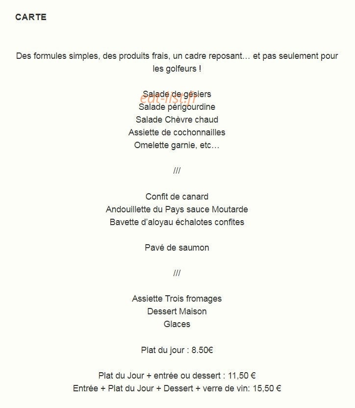 Golf Les petites chaumes — carte page 1