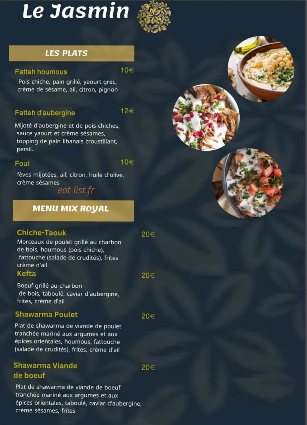 Le jasmin — carte page 5