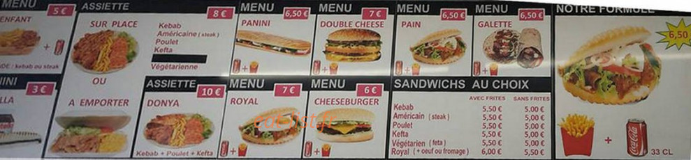 Donya Kebab — carte page 2