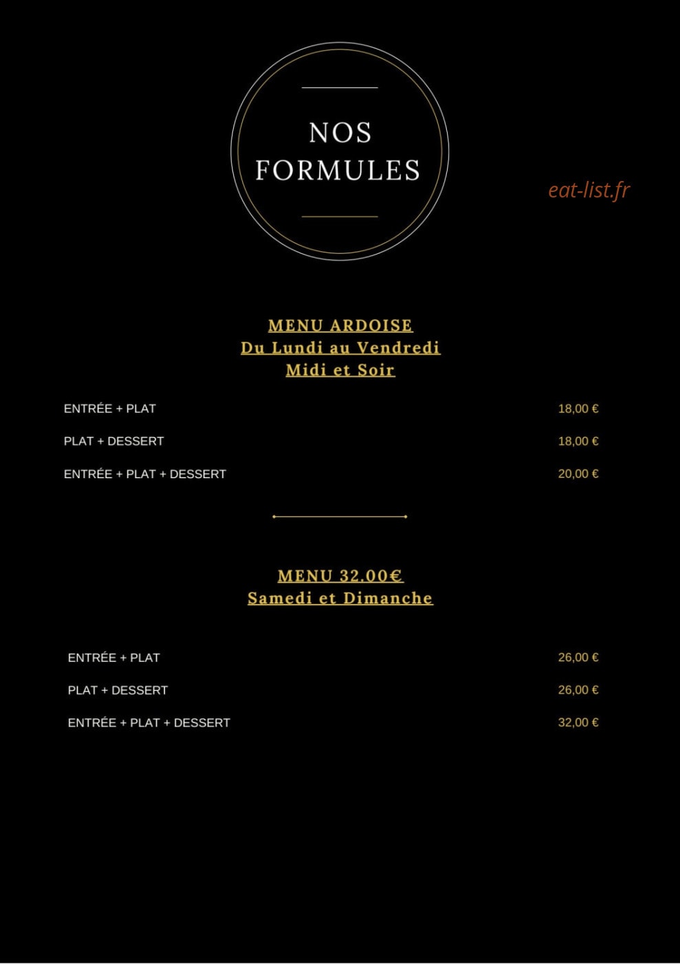 L’ Escale Gourmande — carte page 2