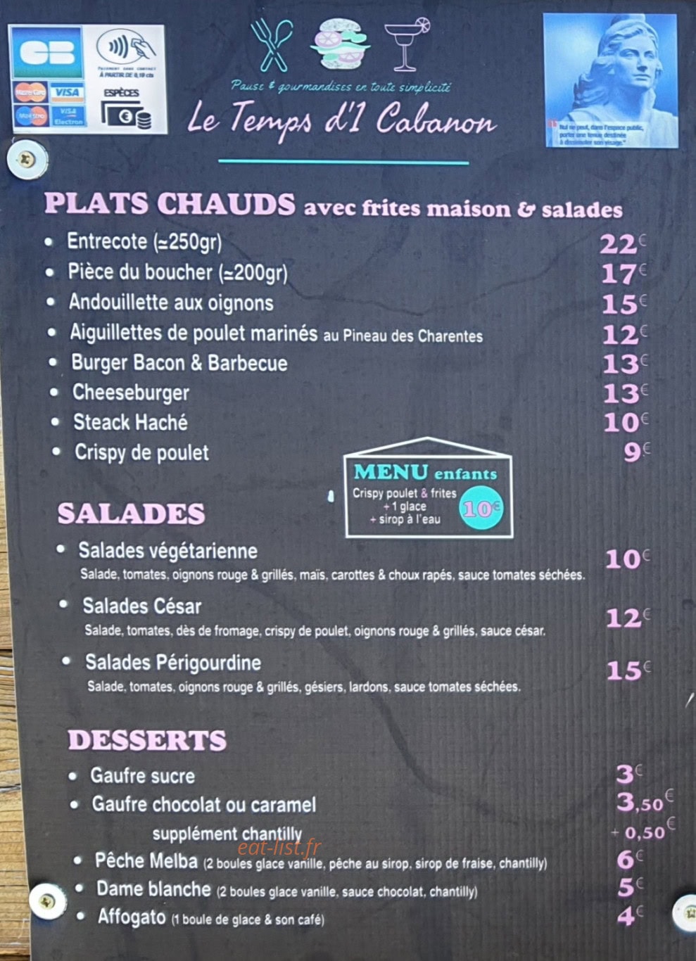 Le Cabanon — carte page 1