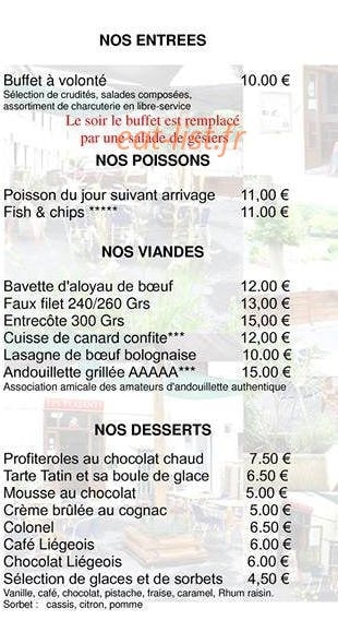 Les Platanes — carte page 1