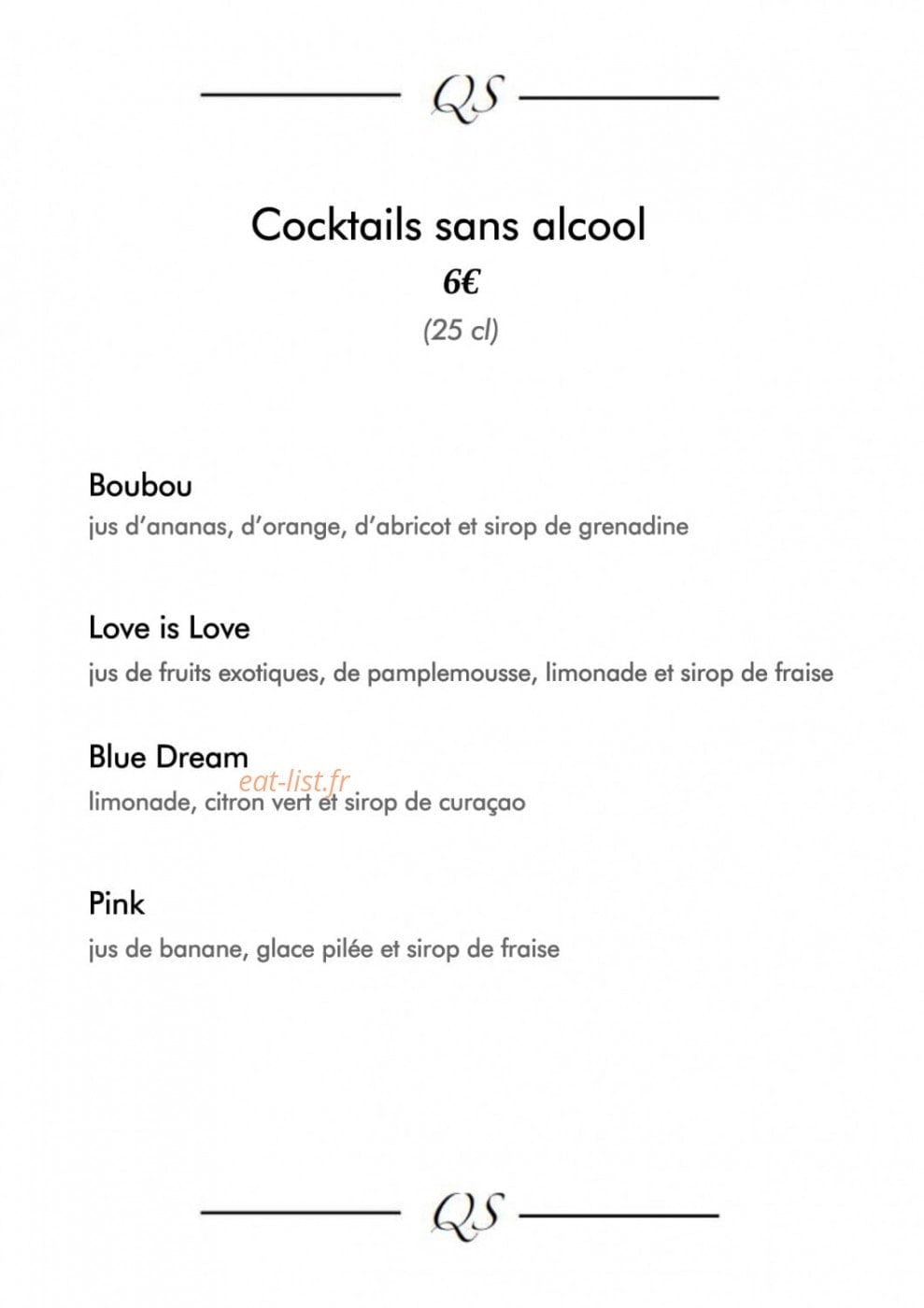 Restaurant Quai Sud — carte page 4