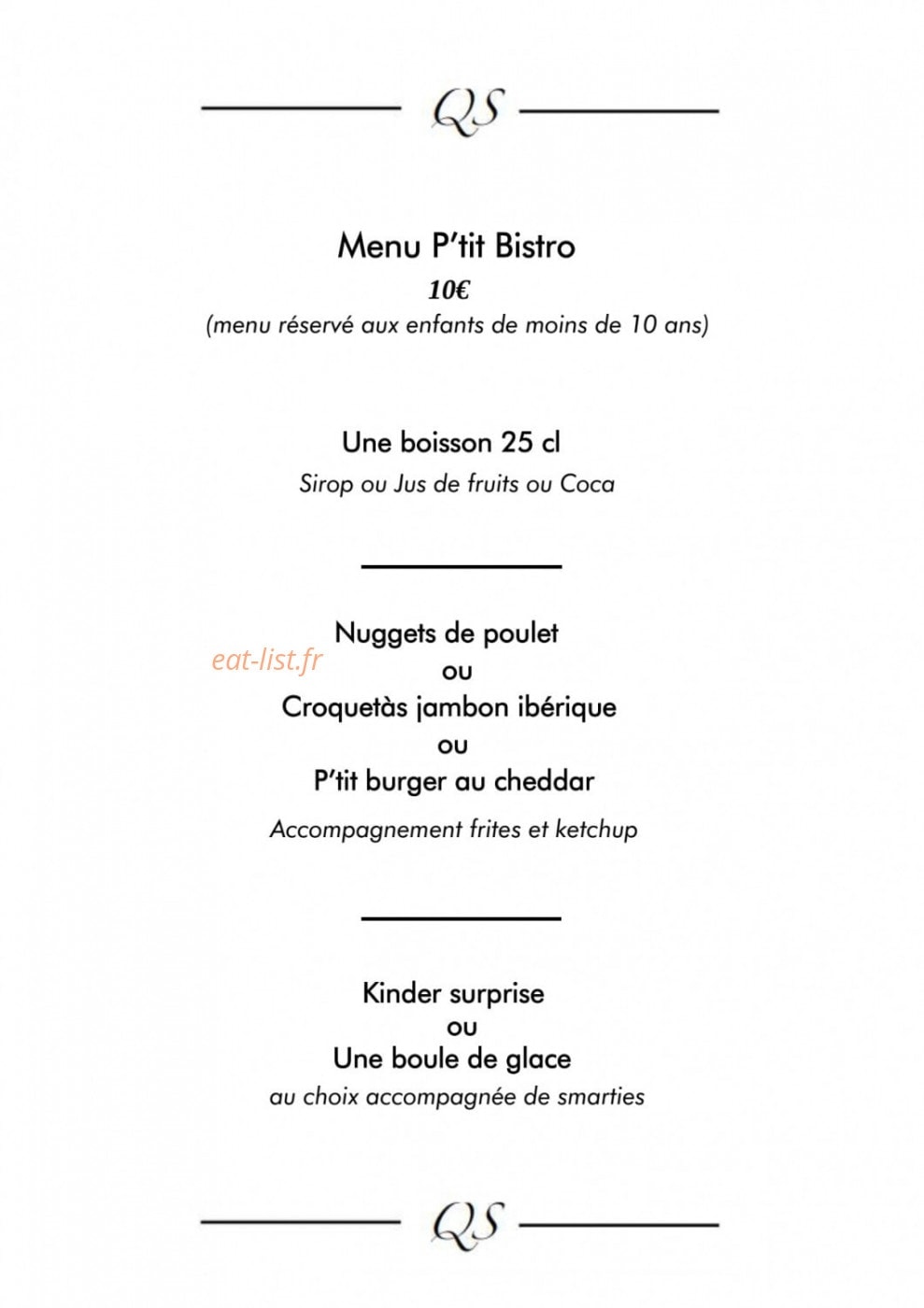 Restaurant Quai Sud — carte page 13