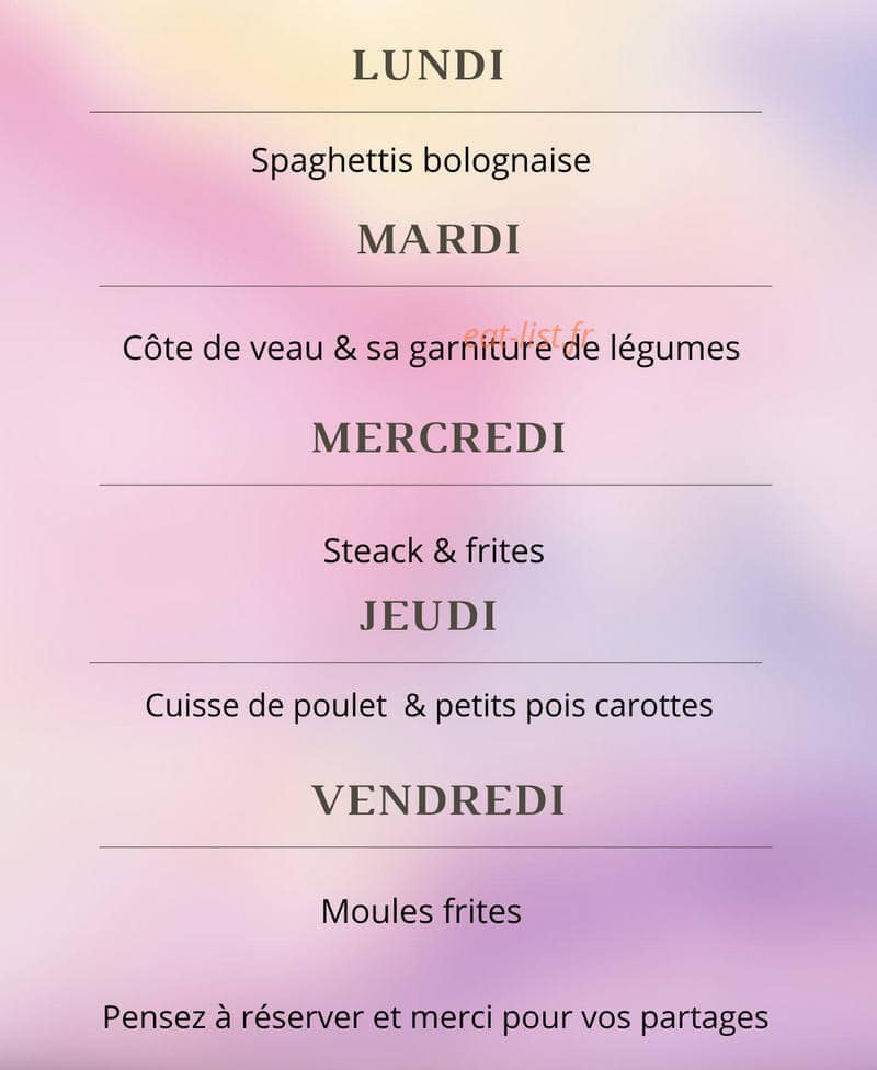 Café de la Gare — carte page 1