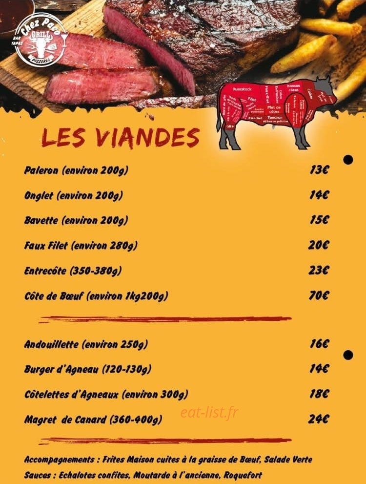 Chez Paco — carte page 2