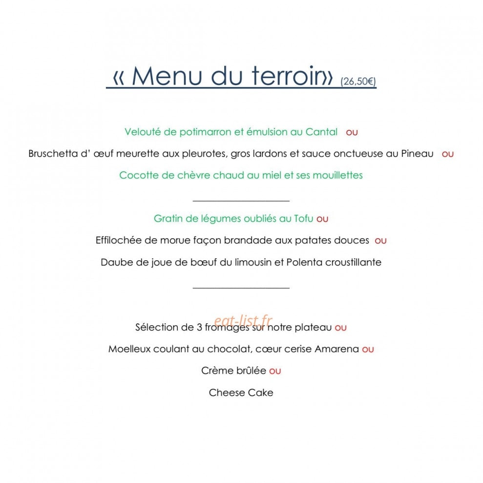 Auberge de l'Argentor — carte page 3