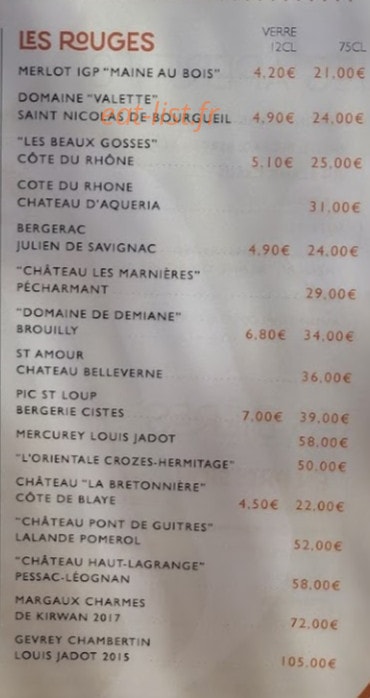 ArtNowBistrot — carte page 4