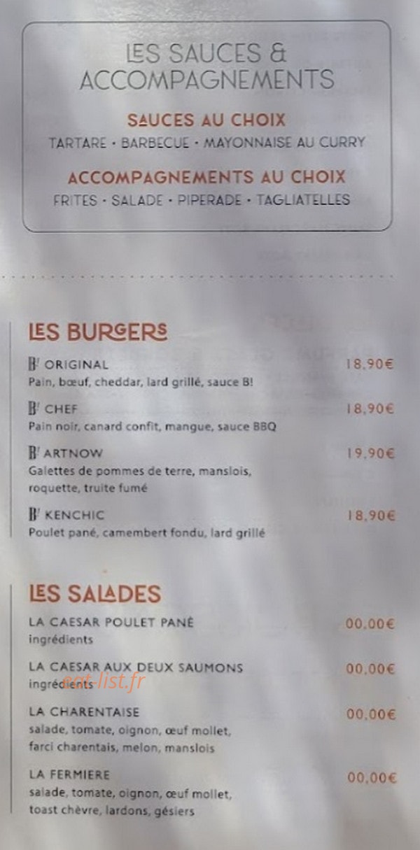 ArtNowBistrot — carte page 2