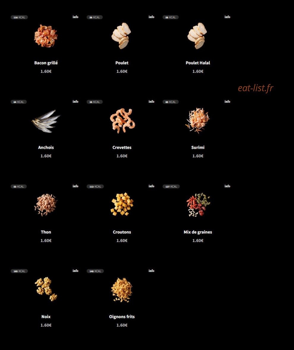 Eat Salad — carte page 5