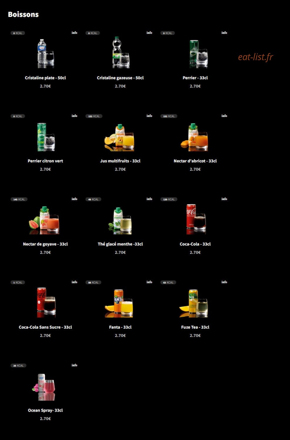 Eat Salad — carte page 8