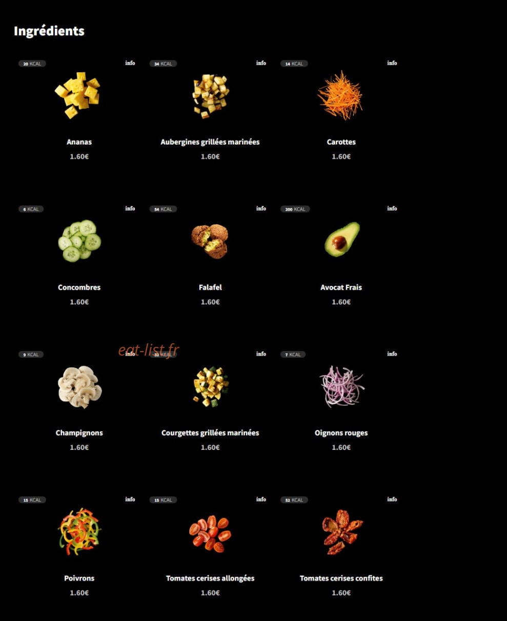Eat Salad — carte page 3