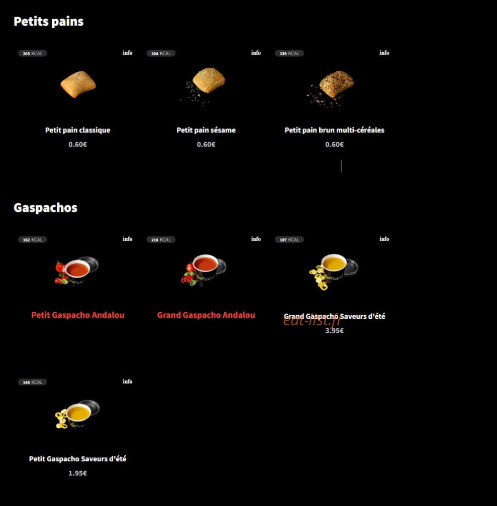 Eat Salad — carte page 7