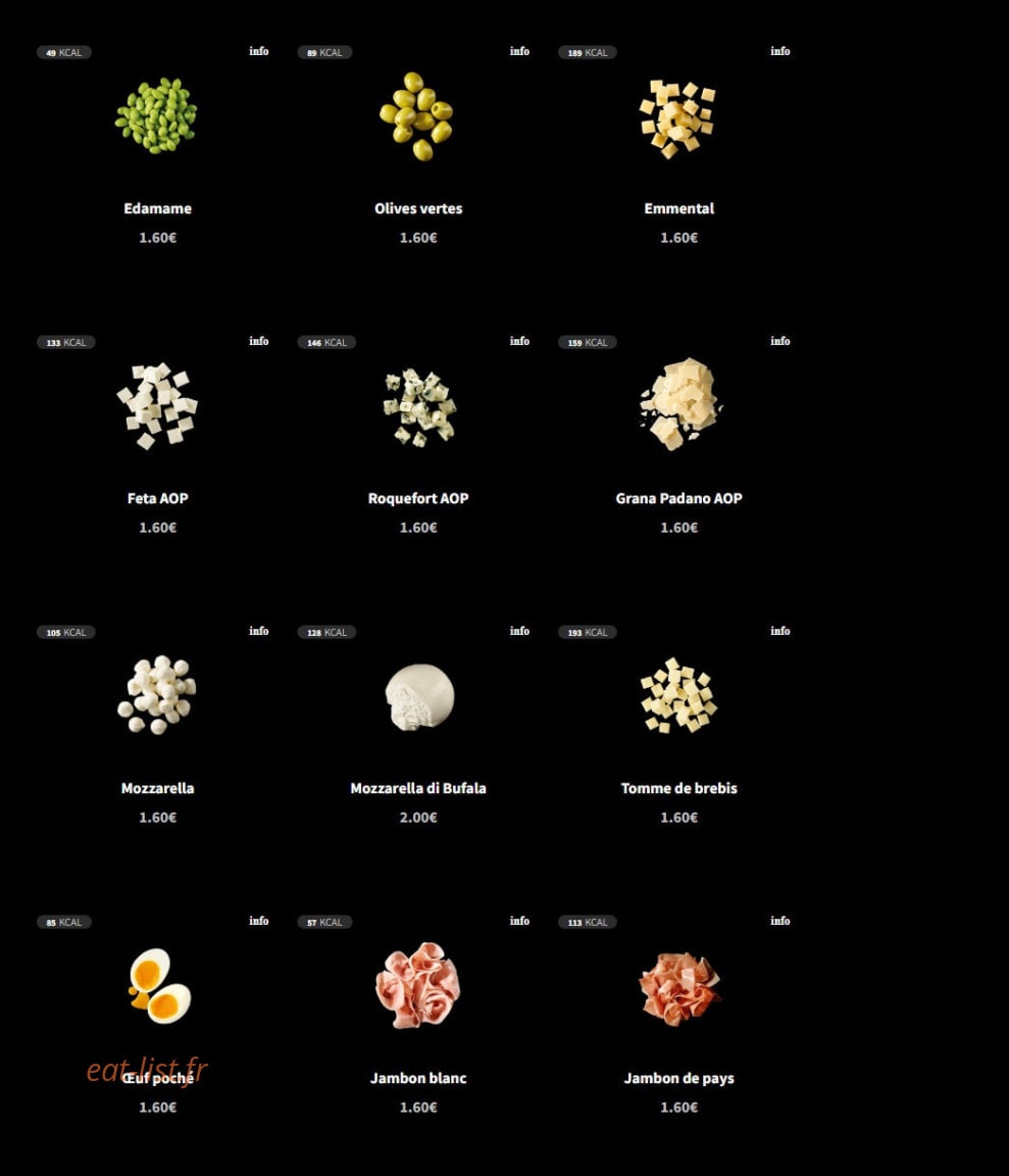 Eat Salad — carte page 4
