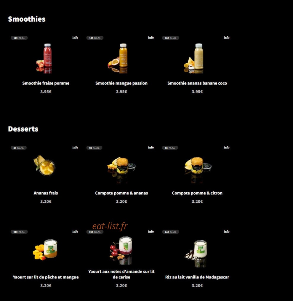 Eat Salad — carte page 10