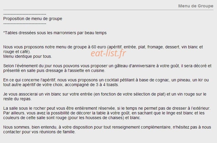 Restaurant La Cigogne — carte page 5