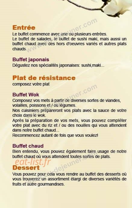 Saveurs d'Asie — carte page 3